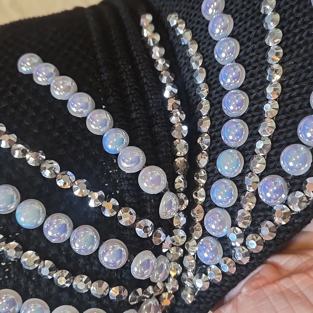 Black "Blinged Out" Sun Visor - Picture 2 of 9